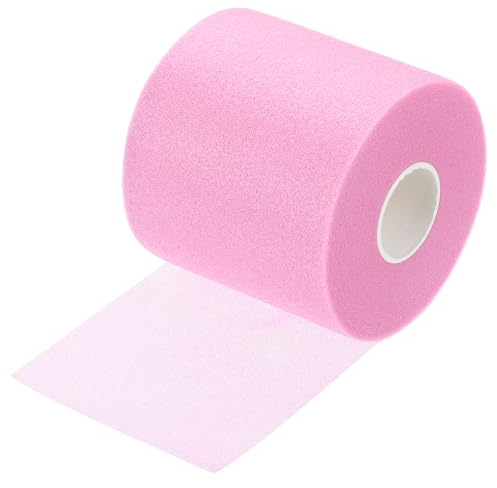 PATIKIL 30 Yard x 2.8 Inch Badminton Grip Cushion Wrap, PU Tennis Racket Grip Tape Backing Film Handle Anti Skid Cushion Accessories, Pink