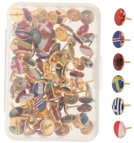 STOBOK Tragbares Push-pin-Set Für Wandnägel Nationalflagge Push-map Für Büroaktivitäten