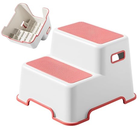 Töpfchen-Hocker, Waschtischhocker für Kinder, Fußhocker für Töpfchentraining 2 Stufen, Küchenhocker für Kinder Hocker mit rutschfester Basis für und