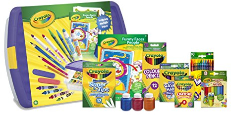CRAYOLA Mega Activity Tub - Including Crayons, Markers, Pencils, Pens, Paints, Clays, Colouring Book and Stickers | Kids Arts sand Crafts | Ideal for Kids Aged 4+