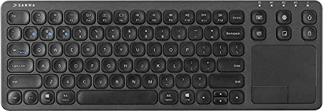 SANWA - Teclado Bluetooth multidispositivo con panel táctil, teclado recargable con trackpad para laptop, computadora de escritorio, PC, iPad/iPhone, tablet, compatible con MacBook, Windows, Android,