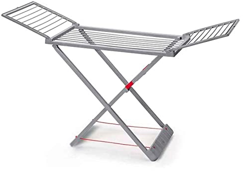 AC - Tendedero Plegable - Fabricado en Resina - Soporte para Tender Ropa - Interior y Exterior - 180 x 108 x 55 cm - Color Gris