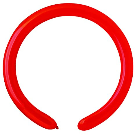Bolsa 100 globos moldeables de látex natural Premium Quality D4 (Ø 5 cm/2), rojo