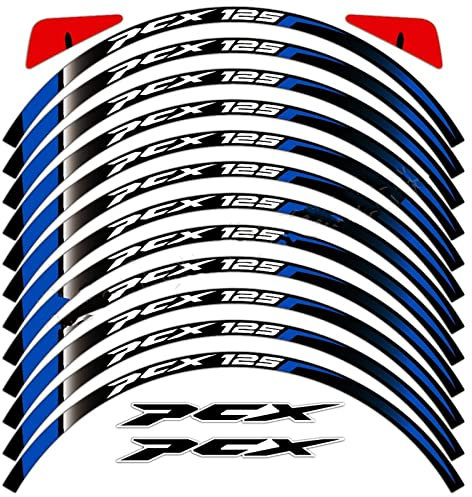 ROANNY Felgenband Motorrad-Rad-Aufkleber, Reflektierende Felgenaufkleber, Roller-Streifenband, Wasserdichtes Zubehör Für PCX125 PCX160 PCX125 160 (Color : 5)
