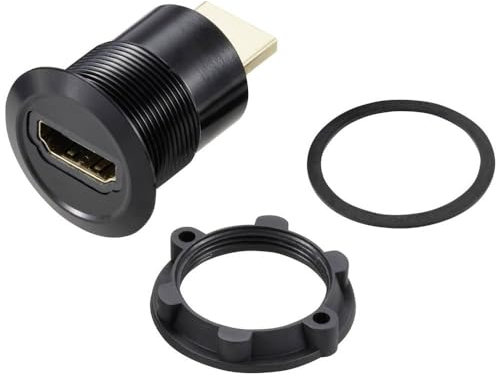 TRU COMPONENTS TC-11980460 Presa adattatore per pannello HDMI Presa HDMI Spina HDMI Nero Numero Poli (num): 1 Contenuto