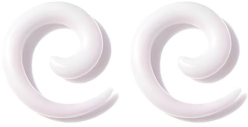 1 Paar Schwarz 1.6 mm(14 G) Acryl Ohrloch Dehnspiralen Plugs Tunnel Kegel Dehnungsschnecke Acrylkegel Dehnschnecke Set Ohrringe Dehnstab Piercing Spirale Ohr Expander Frauen Herren