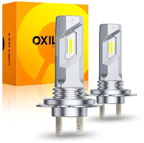 OXILAM 2025 Q26 H7 Bulbs Real 1:1 Design, 36000LM Brighter H7 Fog Light Bulbs, 6500K Cool White Light Bulb Non-polarity, 3Min Plug and Play, IP68, Pack of 2