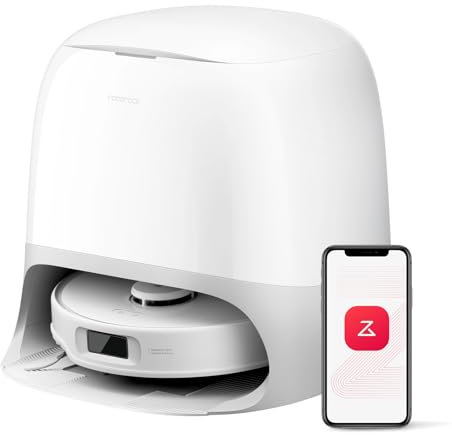 roborock Qrevo Curv S5X Robot Aspirapolvere, Doppio Antigroviglio, 18.500 Pa, Spazzola Laterale e Mocio FlexiArm, Rilevamento Intelligente dello Sporco, Lavaggio con acqua calda a 75°C, SmartPlan