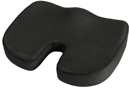 MEIION cadouet Coussin Orthopédique De Siège Anti-Pression Coussin de siège Ergonomique en Mousse à mémoire de Forme pour Bureau, Voiture, et Coccyx avec Base antidérapante