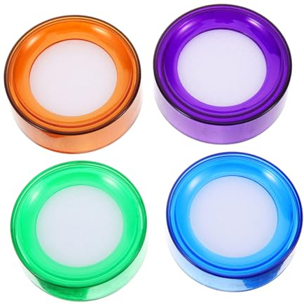Cabilock 4Pcs Moisture Finger Wet Sponge Pad Desktop Dampener for Cash Counting Office Document Organizing Plastic Sponge Material Finger Moistener Tool