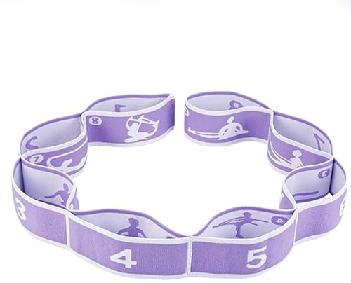 1 Pcs Yoga Straps with 8 Adjustable Loops,Stretching Bands,Gymnastics Stretch Band Kids,Stretch Bands for Exercise,Leg and Hamstring Stretcher,for Gymnastics,Pilates,Yoga,Dance,Fitness Resistance