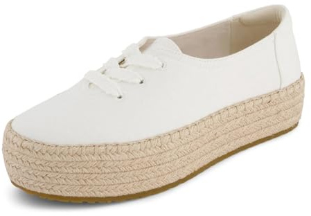 TOMS Women's, Valencia Lace-Up Espadrille White