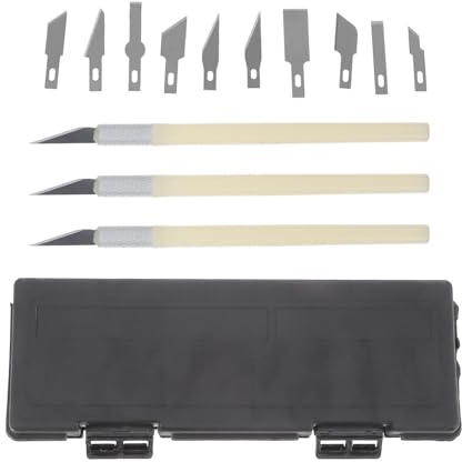 RUNROTOO Precision Skärkniv för DIY Hantverk och Keramikskulptering med Ergonomiska Handtag i Rostfritt Detaljerad Konst och Modellarbete