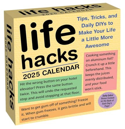 Life Hacks 2025 Day-to-Day Calendar