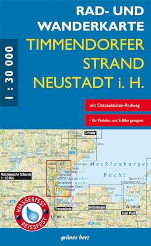 Rad- und Wanderkarte Timmendorfer Strand, Neustadt i.H.: mit Ostseeküsten-Radweg