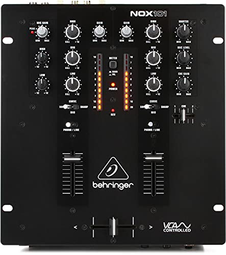 Behringer PRO MIXER NOX101 Premium 2 Channel DJ Mixer with Full VCA-Control and Ultraglide Crossfader
