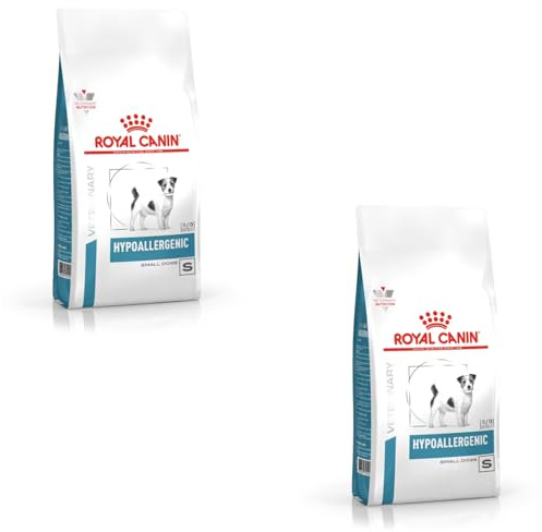 ROYAL CANIN Veterinary Hypoallergenic Small Dogs | Paquete Doble | 2 x 1 kg | Alimento dietético Completo para Perros pequeños Adultos | para Perros con intolerancias alimentarias