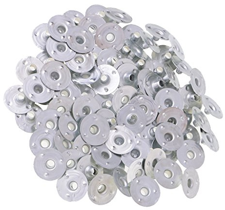 MagiDeal 200 Stück Metall Dochthalter Kerzendocht Halter Für Die Kerzenherstellung - Silber, 14x3mm