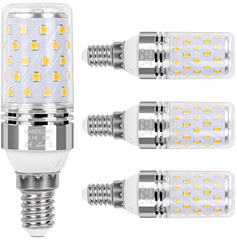 SanGlory E14 LED Mais Glühbirnen, 9W E14 Led Birnen 950LM ersatz 80W Glühlampe, Warmweiß 3000K Energiesparlampe E14 LED Lampe Maiskolben Kleine Kerze Leuchtmittel Nicht Dimmbar, AC175-265V, 4er Pack