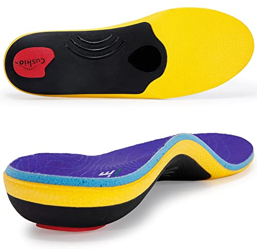 VALSOLE Heavy Duty Support Pain Relief Orthotics - 220+ lbs Plantar Fasciitis High Arch Support Insoles for Men Women, Flat Feet Orthotic Insert, Work Boot Shoe Insole, Absorb Shock with Every Step