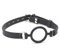 Silicone Bondage Buckle with Lock Mouth Opening Black Mouth Opener O-Type Mouth Plug