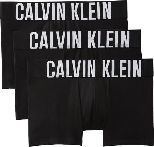 Calvin Klein Trunk 3Pk 000Nb3608A, Boxer, Uomo, Nero (Black/Black/Black), XL