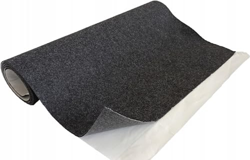 TAPHICEROS Selbstklebend Filzstoff, Graphite, 250cm x 150cm, Nadelfilz Superflex,Bespannstoff aus Filz,Meterware,Innenraumverkleidung Bezugsstoff Bastefilz für DIY Auto Box Liner