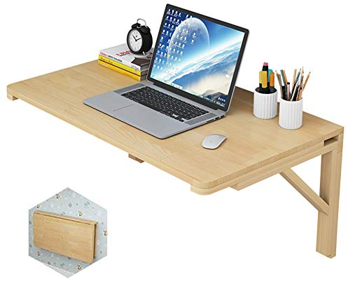 Ausklappbarer Wandtisch, Wandmontierter Drop-Leaf-Klapp-Esstisch, Computertisch, Kinderschreibtisch, Schwebender Arbeitstisch, Für Waschküche/Schlafzimmer/Wohnzimmer, Kiefer, Maximale Belastung 132