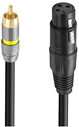Cavo XLR femmina a RCA maschio placcato in oro (doppia lamina + intrecciato) all'interno di 1,5 m 3 m 5 m(3m)