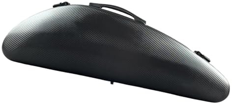 SCHWARZ Stilvoller Geigenkasten Aus Kohlefaser, 4/4-Größe/Wölbungsmodell, Superstabil Mit Zahlenschloss Instrumentenkoffer für Violine