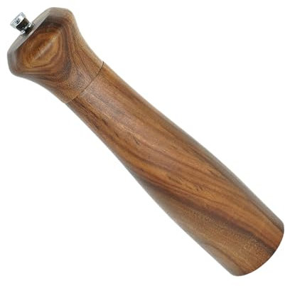 Elegante juego de molinillo de sal y especias de madera con molinillo de cerámica ajustable para entusiastas de la cocina