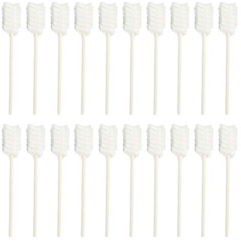 VILLFUL 30 St Engångs Mjuka Tungborstar för Pojke Flicka med Absorberande Gasväv och Pappersskaft Skonsam Munrengöring och Tandköttsmassage för Tidig Oral Hygien och Lugnande Tandvärk