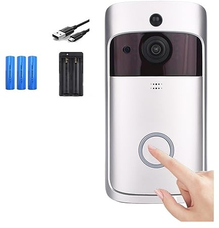 SXYGYWA Videocamera Campanelli Videocitofono IP Intelligente WIFI Videocitofono Campanello For Porte WIFI Telecamera For Campanello Allarme IR Telecamere Di Sicurezza Wireless(Option 3)