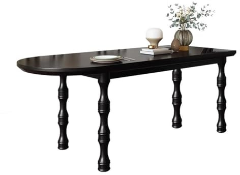 CUISGOR Diner Table Small Household Retro Solid Wood Dining Table Creative Workbench Semicircular Wall Dining Table