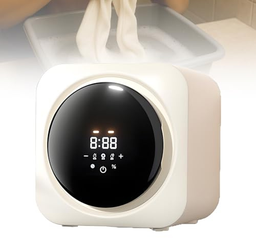 UORDBY Mini Lave-Linge Automatique, 3,5 L, Lavage et séchage intelligents avec Tambour intérieur en Acier Inoxydable, pour Petits sous-vêtements et Chaussettes