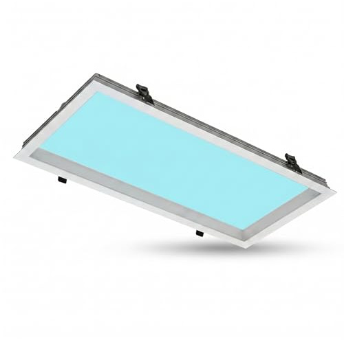 BARCELONA LED Panel LED Efecto Cielo 45W 3375lm 60x30cm | CCT 1800K-20000K | Luz Circadiana Inteligente | Control Tuya Bluetooth + Mando | Panel Skylight Ultraslim 32mm