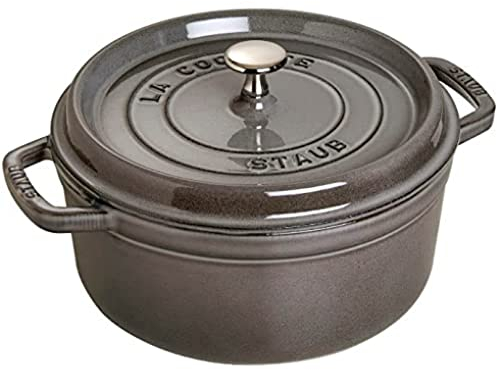 STAUB Cacerola/Cocotte de Hierro Fundido, 26 cm de Diámetro, 5 L, Gris Grafito