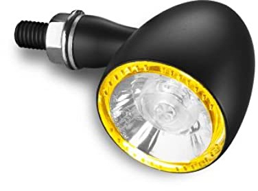 Kellermann Motorcykel blinkers E testad LED positionsljus/blinkers M8-kula 1000® PL gul svart, unisex, multipurpose, året runt, metall