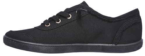 Skechers Women's Bobs B Cute Sneaker, Black Canvas/Trim, 4 UK