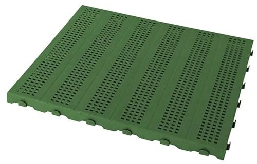 Kunststofffliese für den Außenbereich und den Garten, 60 x 60 cm, gelocht, 4 Stück, entspricht 1,5 m², Farbe grün.
