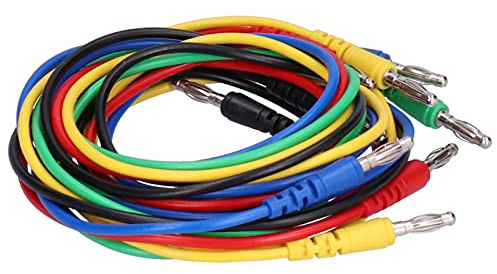 4 Mm 1,5 Meter Bananenstecker-Testkabel-Set, Leitungen und Sonden Messleitungen für Multimeter Bananenstecker zu Krokodilklemmentest, Elektrischer Testdraht mit Krokodilklemmen-Sonde