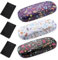 Yamitora 3 Stück Brillenetui Hardcase, Brillenetui Personalisiert Groß Tragbar Brillentasche mit Brillenputztuch für damen Brillen und Sonnenbrille