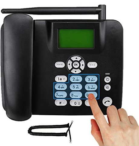 Classic Big Button Desk Phone, Wireless Quad Band GSM Desk Phone, Desktop Style Phone With SIM Card Slot, Handsfree, Caller ID, For Home Office Hotel