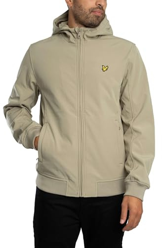 Lyle & Scott Uomo Giacca Softshell Con Retro In Pile, Sage Uniform, M
