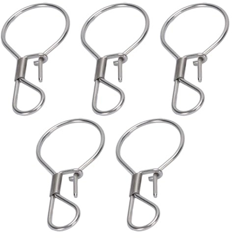 5st Secure Fishing Locks, Rostfritt Stål Live Fish Lock Buckle för Sötvatten Saltvattenfiskillskott