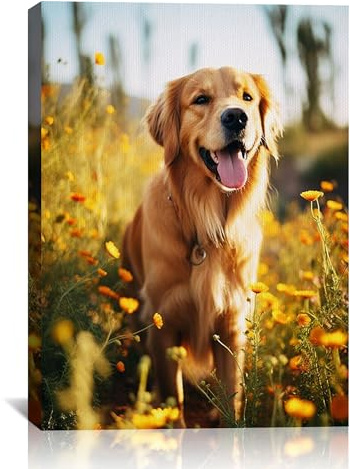 Custom Canvas Prints with Your Photos Customized Photo Canvas Personalized Canvas Picture Frame Wall Art Christmas Birthday Gifts for Dog Pet Baby Mom Dad Man Women Couple Boyfriend Girlfriend Family