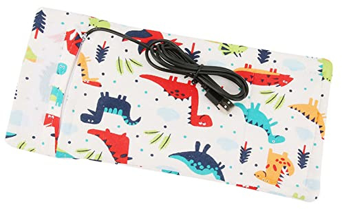 SUNGOOYUE USB Baby Bottle Keep Warm Insulation Bags for Car Trips, Portable Milk Storage Cover with Thermostat for Baby Nutrition, Compatible with USB Devices, Material (Dinosaur)