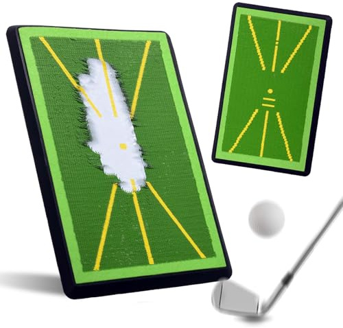 2Pcs Golf Swing Practice mat, Indoor & Outdoor Golf Training Mat with Antislip Rubber Base, Improve Your Swing with Instant Feedback, Hitting Practice Mat Trainer Aid for Beginners Players