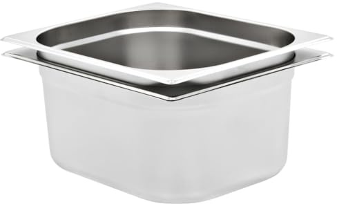 Contenitori Gastronorm 2 pz GN 1/2 150 mm in Acciaio Inox,Casa e Giardino,Cucina e pranzo,Accessori strumenti cucina,Accessori per scaldavivande a vapore,Vaschette per scaldavivande a vapore-50889