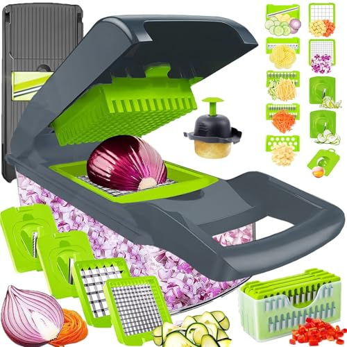 Gemüseschneider Gemüsehobel Reibe Zwiebelschneider Mandoline Dicer Chopper | Küchenreibe Gemüsereibe, Küchenutensilien Küchenhelfer Küchenzubehör Zubehör Gadget für Küche Küchen Kitchen Wohnung Gemüse